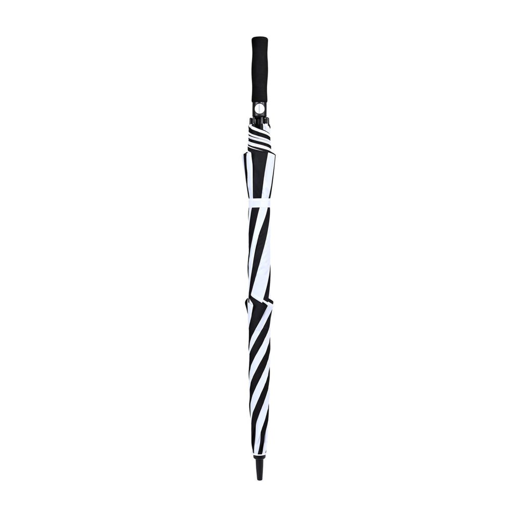 Vented Golf Umbrella with Double Canopy, 60 Inch Transfer - Black-White - View 3