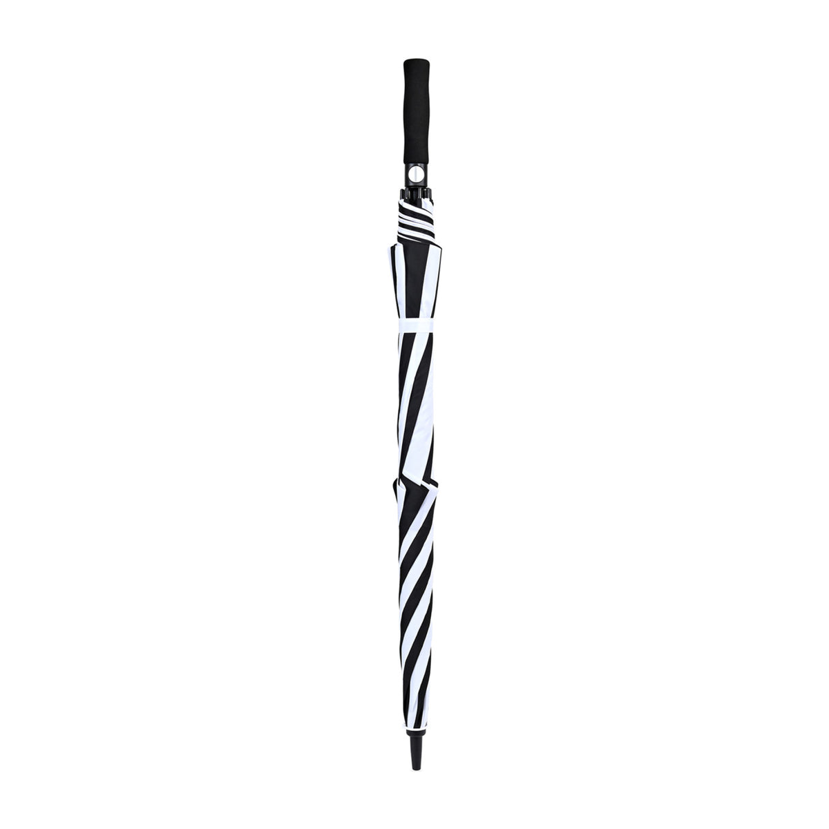 Vented Golf Umbrella with Double Canopy, 60 Inch Transfer - Black-White - View 3