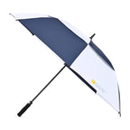 Vented Golf Umbrella with Double Canopy, 60 Inch Transfer - Navy-White - View 1