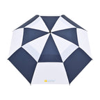 Vented Golf Umbrella with Double Canopy, 60 Inch Transfer - Navy-White - View 2