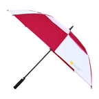 Vented Golf Umbrella with Double Canopy, 60 Inch Transfer - Red-White - View 2