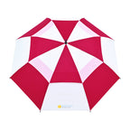 Vented Golf Umbrella with Double Canopy, 60 Inch Transfer - Red-White - View 3