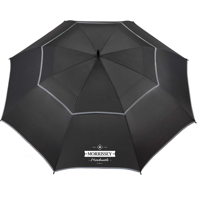 Vented Golf Umbrella with Reflective Trim in Recycled PET, 62 Inches