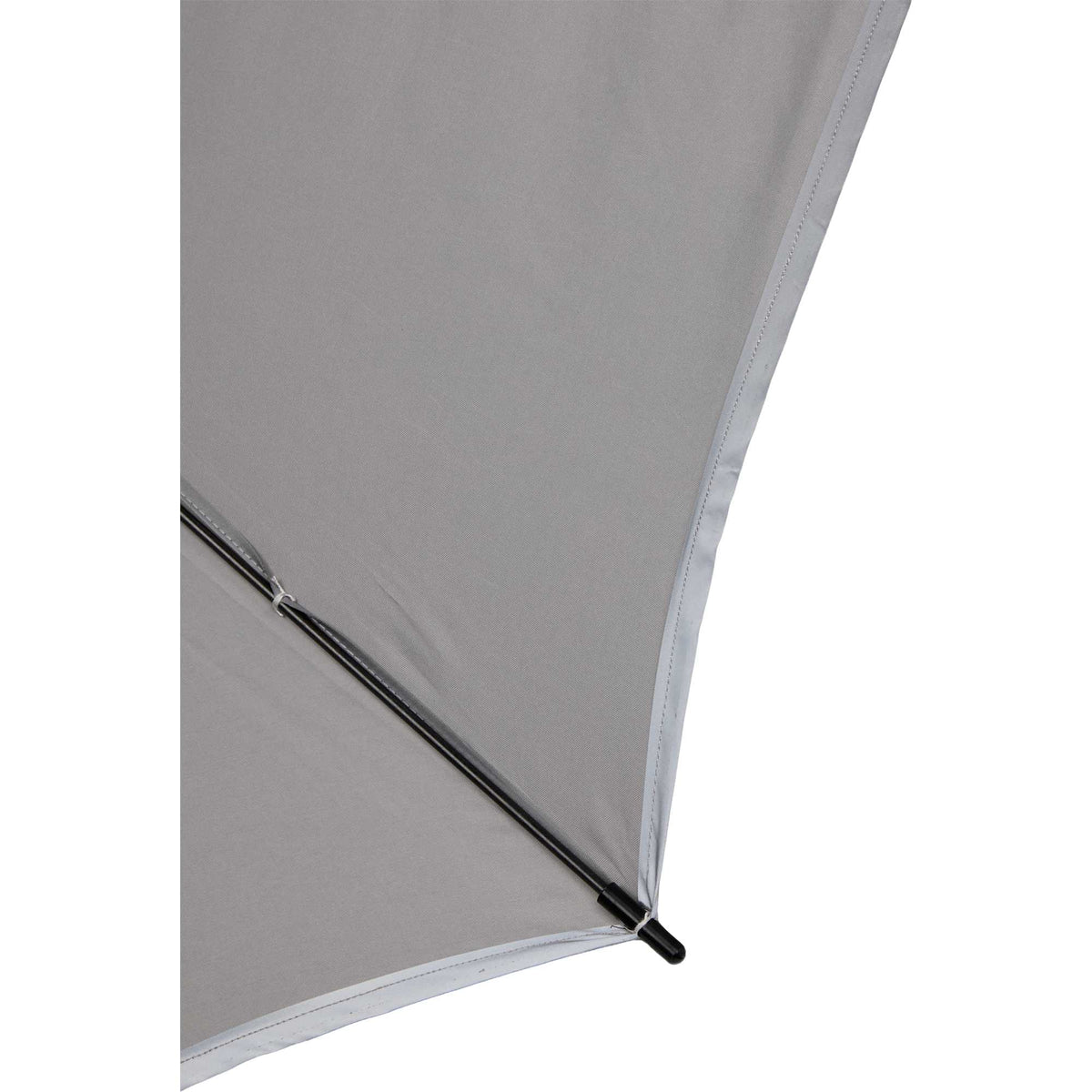 Vented Golf Umbrella with Reflective Trim in Recycled PET, 62 Inches Transfer - Gray - Detail 2