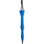 Vented Golf Umbrella with Reflective Trim in Recycled PET, 62 Inches Transfer - Royal - Closed