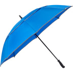 Vented Golf Umbrella with Reflective Trim in Recycled PET, 62 Inches Transfer - Royal - Right Angle 2