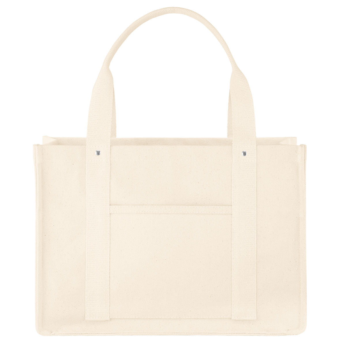 Ventura Recycled Cotton Tote Bag, 24 oz Embroidery - Front