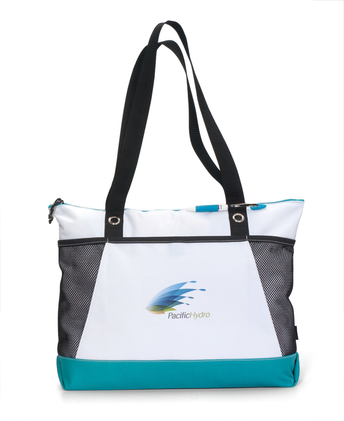Venture Convention Tote with Mesh Bottle Pockets - Turquoise - View 1