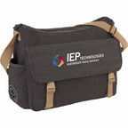 Venture Cotton Canvas Laptop Messenger, 15 Inches Transfer - Charcoal - Photo