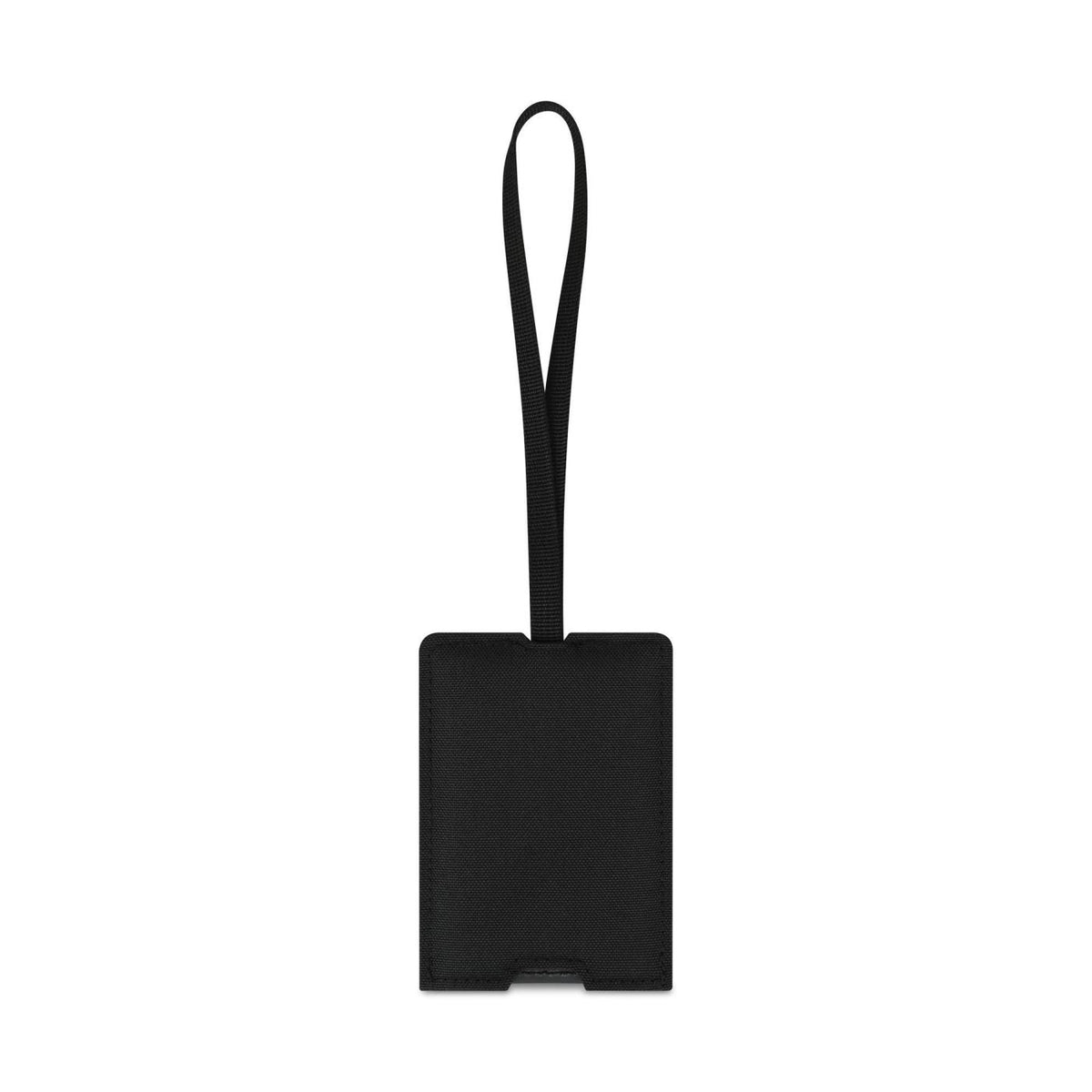 Venture Out Recycled Luggage Tag with Privacy Sleeve Transfer - Black - View 3