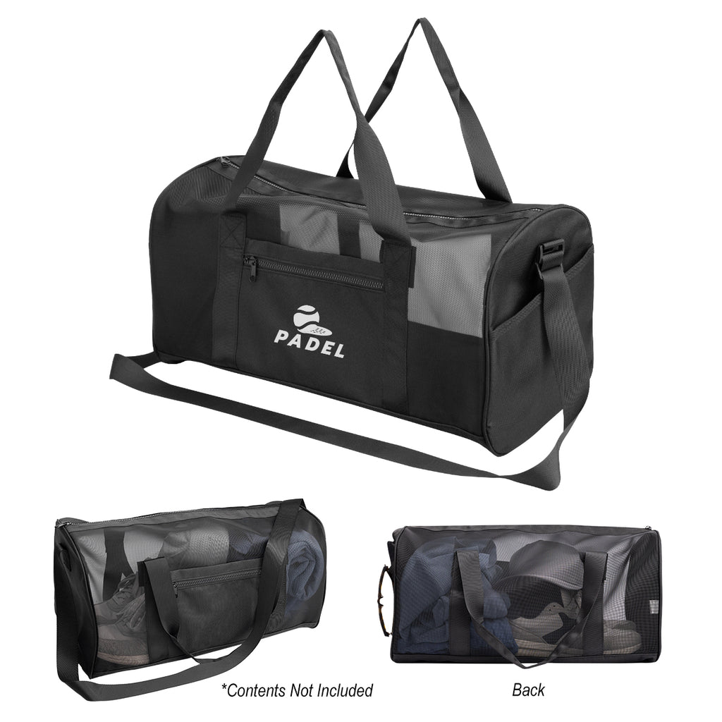 Ventus Duffel Bag in Mesh - Black - Silk Screen