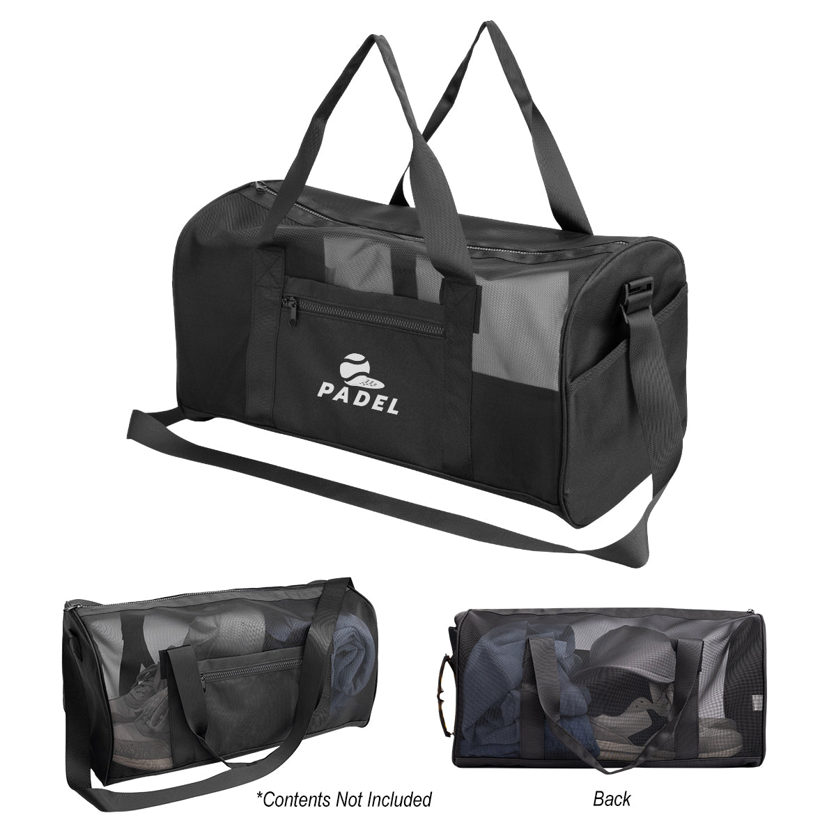 Ventus Duffel Bag in Mesh - Black - Silk Screen