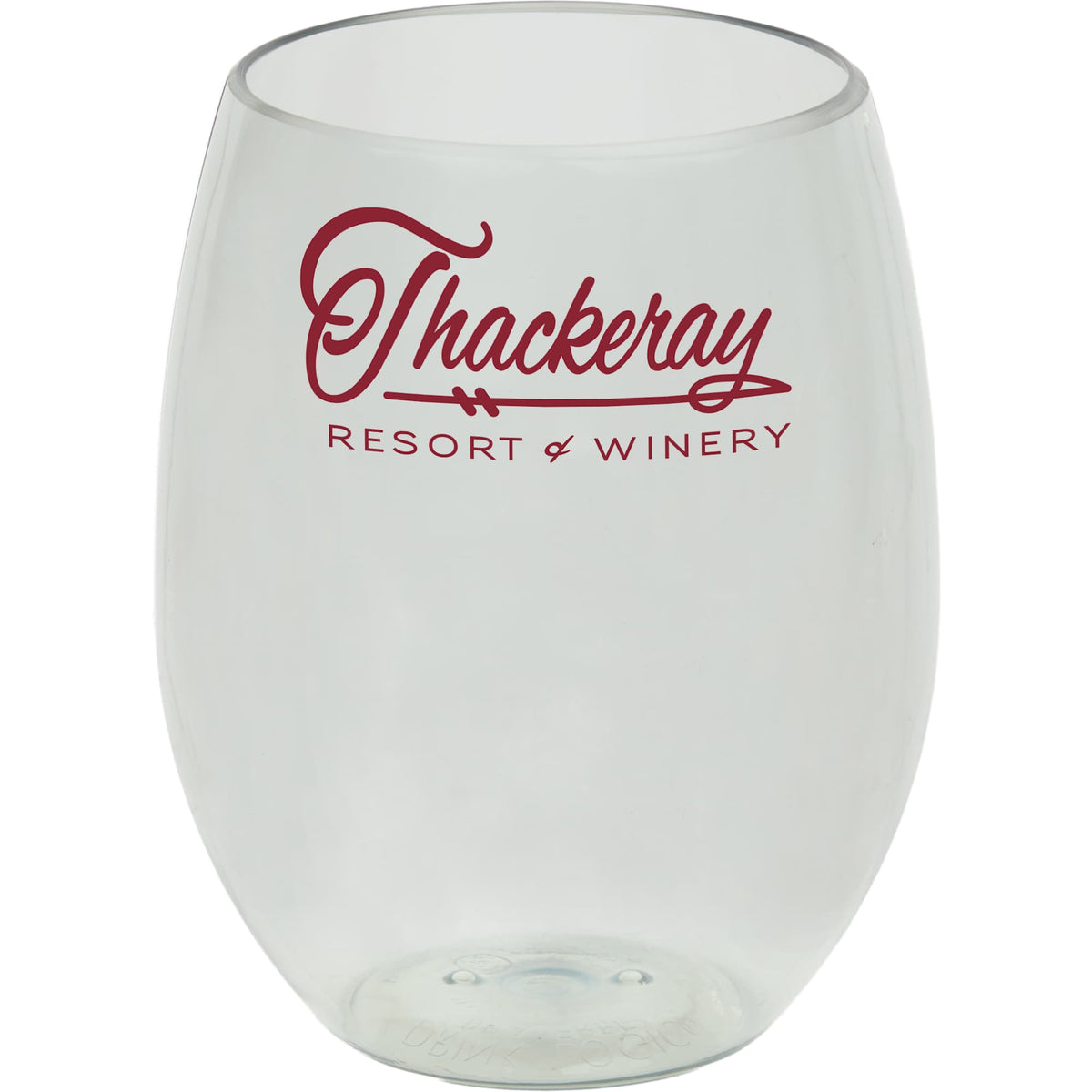 Veranda Stemless Wine Tumbler in Recycled Plastic, 16 oz Full Color - Clear - Front