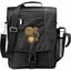 Verona Vertical Laptop Briefcase with Backpack Straps Transfer - Black - Front