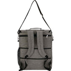 Verona Vertical Laptop Briefcase with Backpack Straps Transfer - Graphite - Back