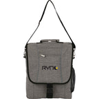 Verona Vertical Laptop Briefcase with Backpack Straps Transfer - Graphite - Front