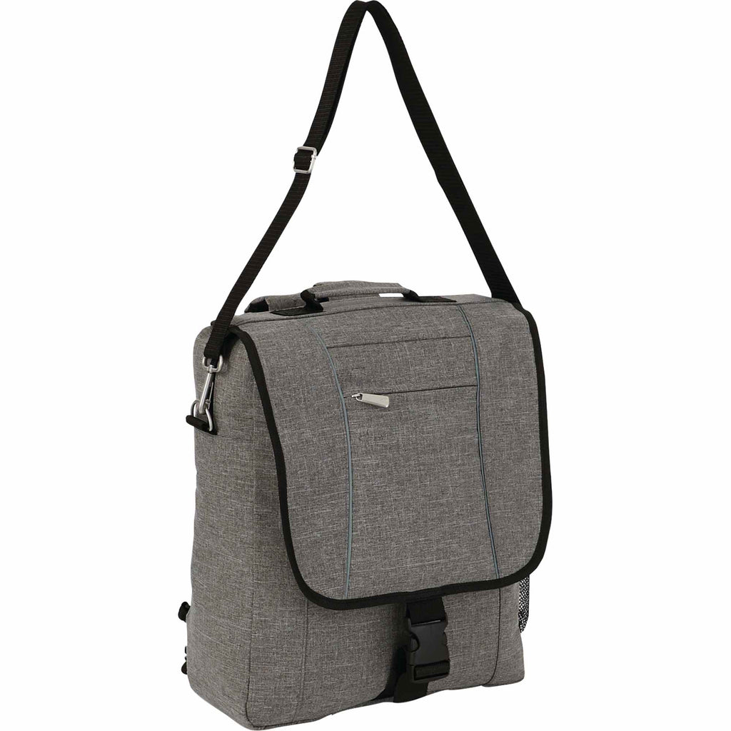 Verona Vertical Laptop Briefcase with Backpack Straps Transfer - Graphite - Photo 2