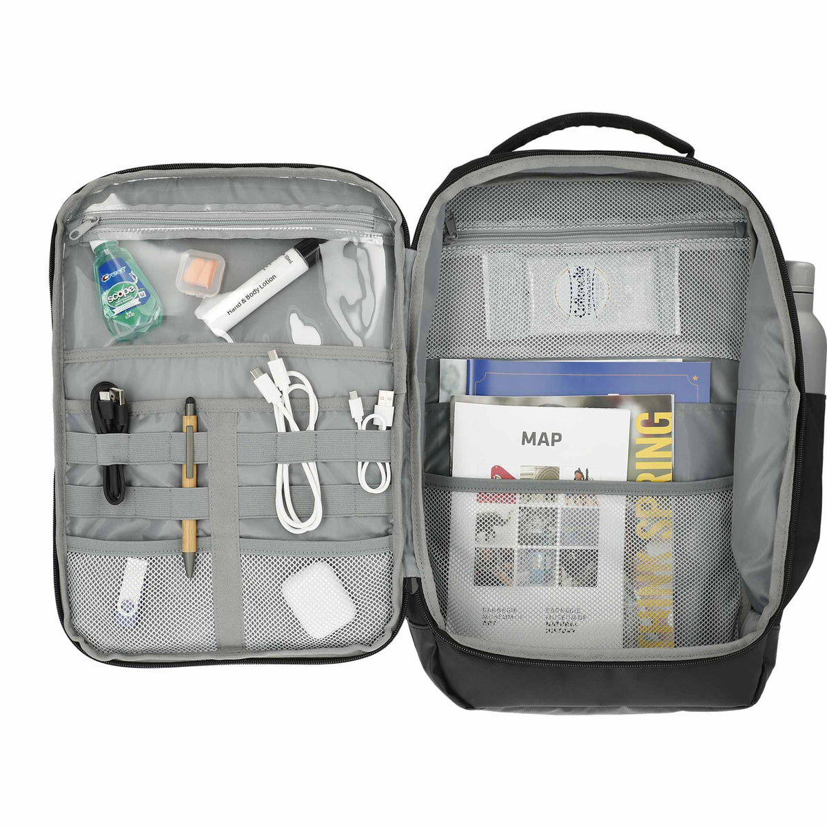 Versa Day Trip Laptop Backpack, 15 Inch Transfer - Black - Front 2