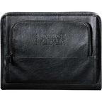 Versa-Folio Zippered Padfolio with Removable Binder Debossing - Black - Front