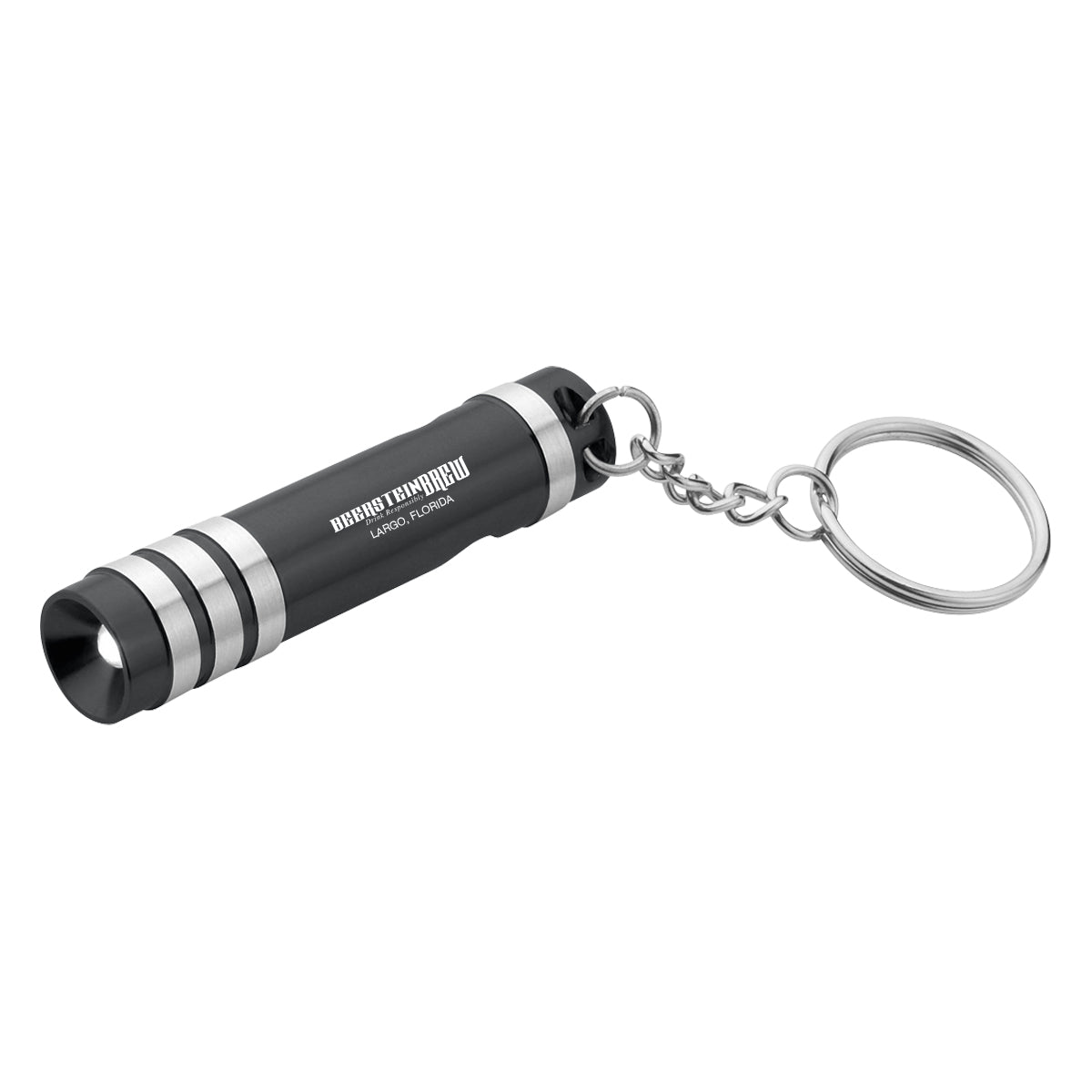 Versa LED Key Light and Bottle Opener in Aluminum - Black - Laser Engraving