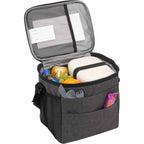 Versa Recycled Event Cooler for 18 Cans Transfer - Graphite - Right Angle Propped