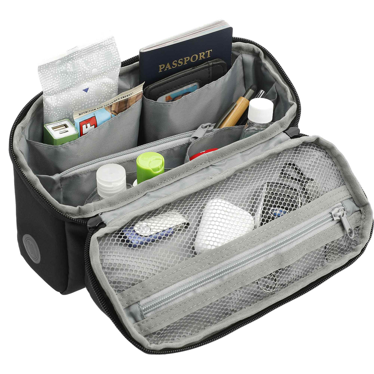 Versa Travel and Tech Pouch Transfer - Black - Right Angle 2