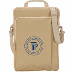 Vertical Messenger Bag in Recycled Polyester, Tan Full Color - Tan - Front