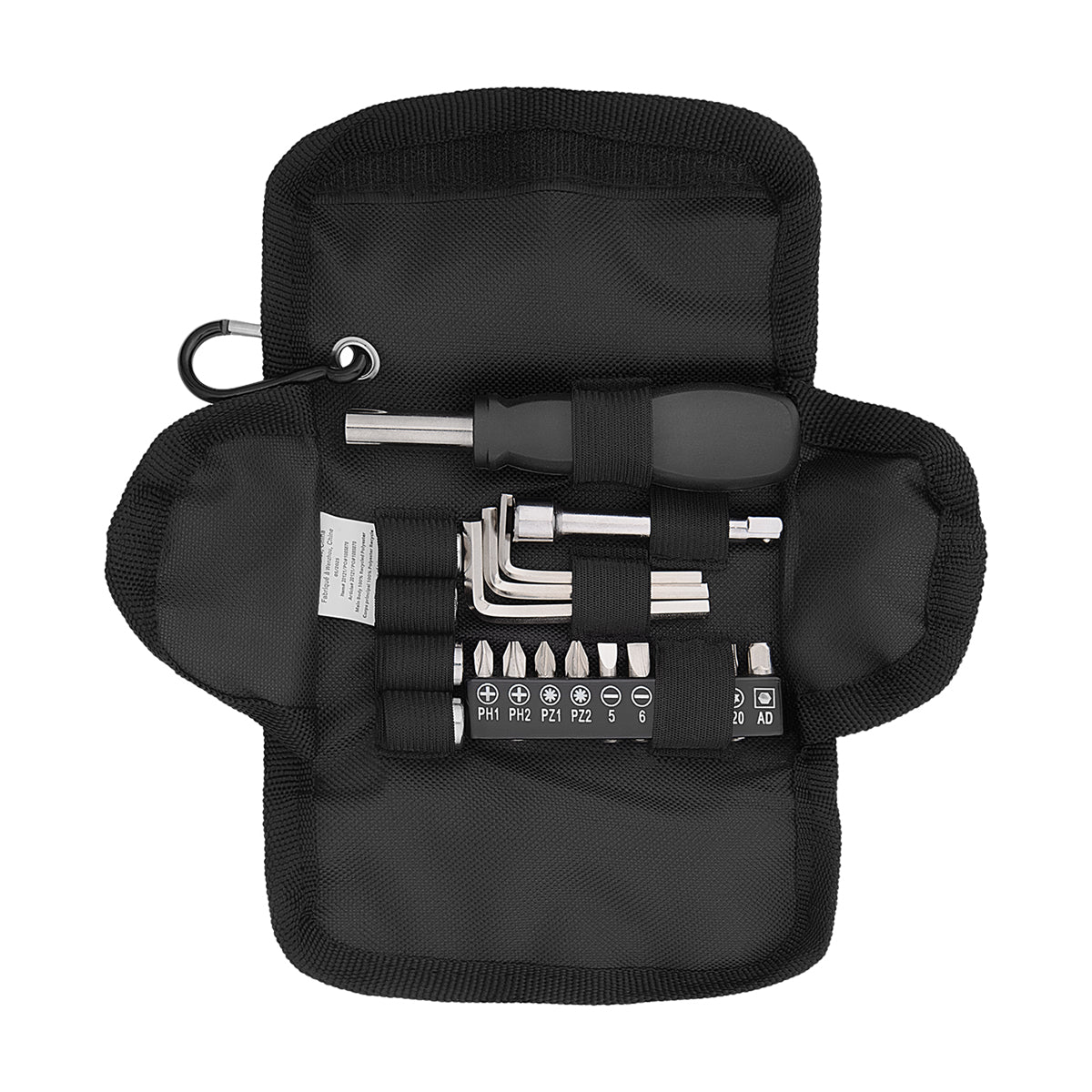 Verto Tool Set with Recycled PET Case, 19 Piece - Open