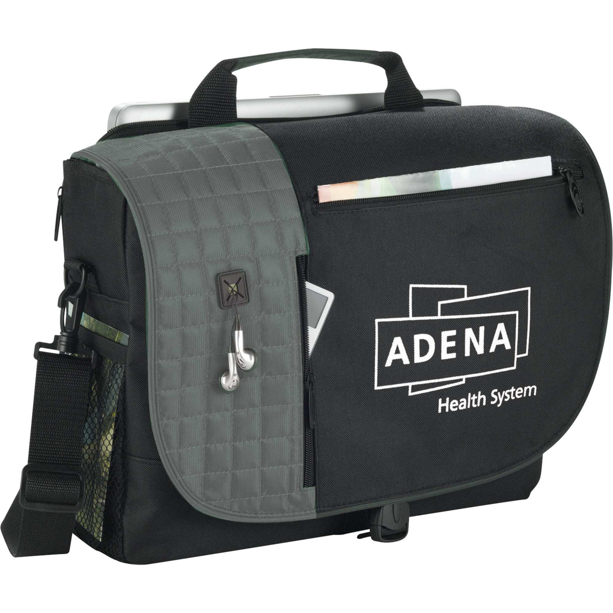 Verve TSA Friendly Laptop Messenger Bag, 15 Inches Transfer - Black - Front