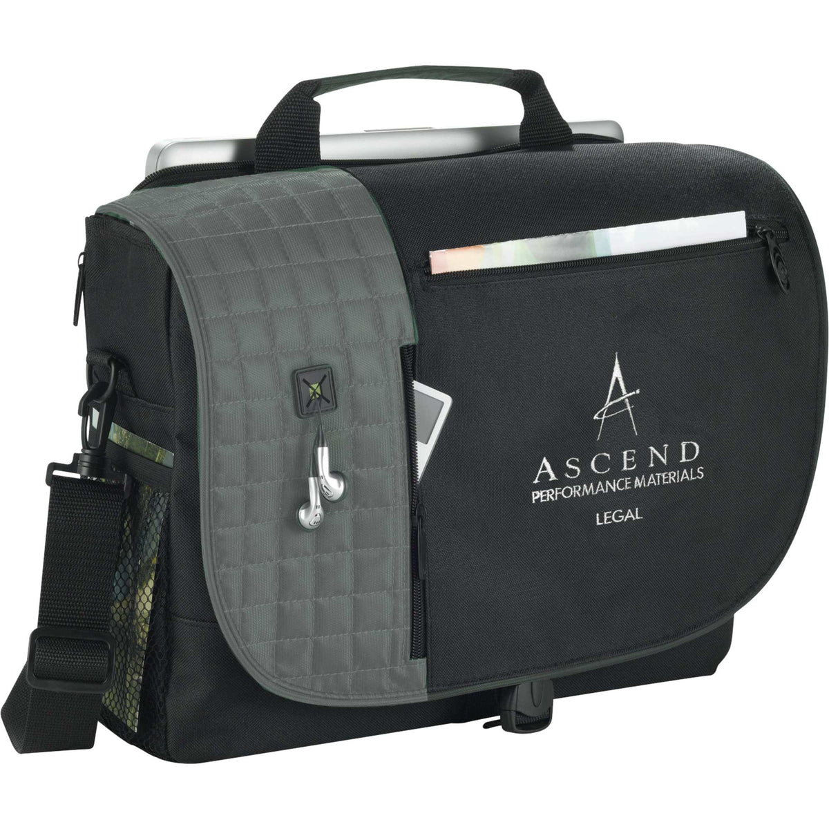 Verve TSA Friendly Laptop Messenger Bag, 15 Inches Transfer - Black - Photo 2