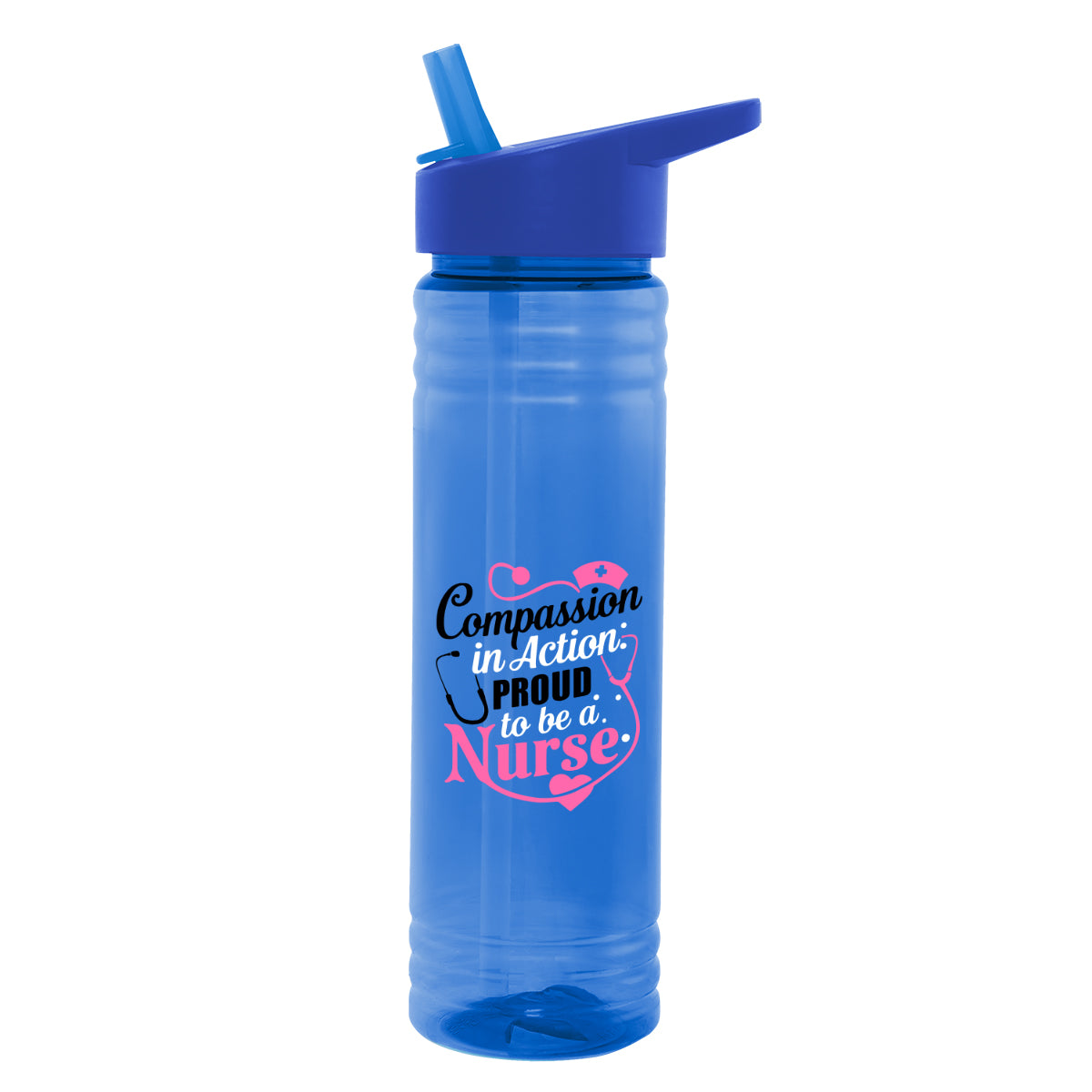 Vibe Bottle in Full Color, 24 oz - Blue - Colorbrite