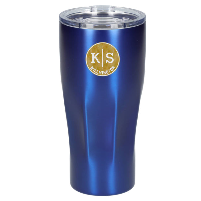 Victor Ribbed Recycled Steel Tumbler, 20 oz Full Color