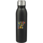 Vida Single Wall Stainless Steel Bottle, 24 oz - Black - Front