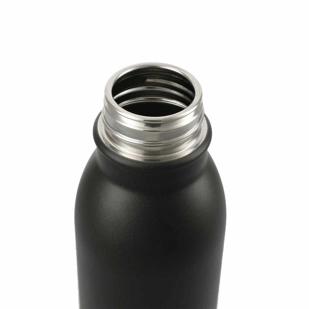 Vida Single Wall Stainless Steel Bottle, 24 oz - Black - Top Open