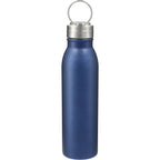 Vida Single Wall Stainless Steel Bottle, 24 oz Laser Engraving - Navy - Back