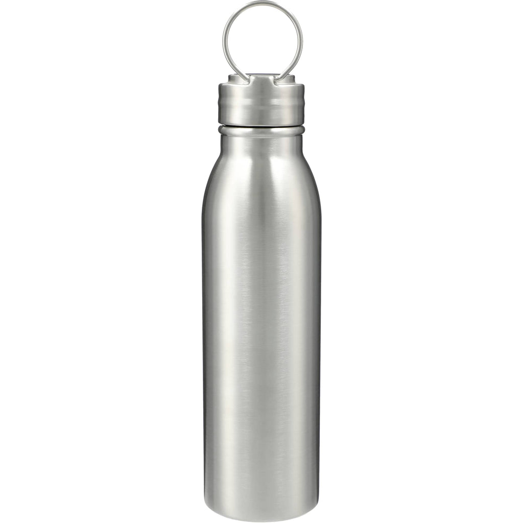Vida Single Wall Stainless Steel Bottle, 24 oz Laser Engraving - Silver - Back
