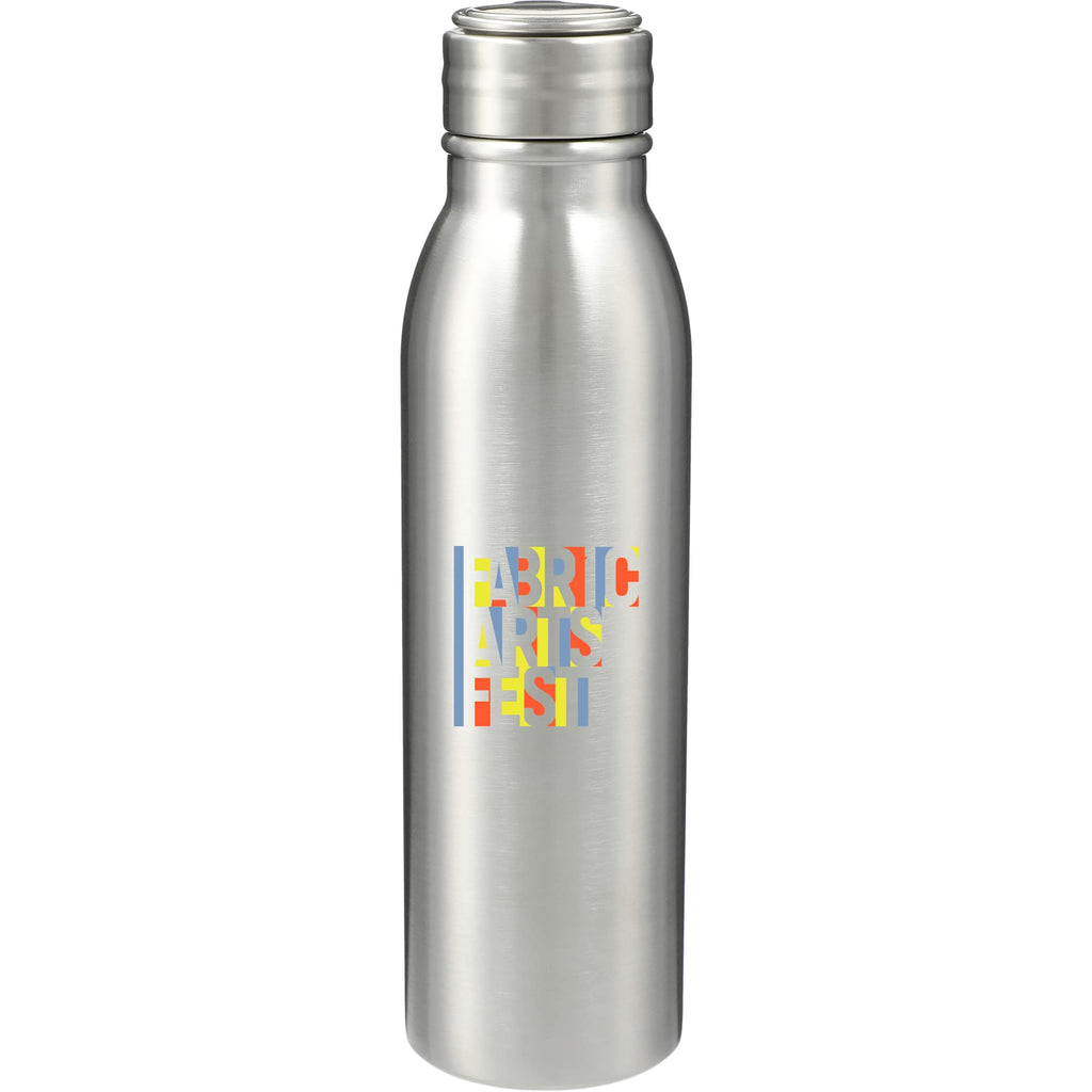 Vida Single Wall Stainless Steel Bottle, 24 oz Laser Engraving - Silver - Front