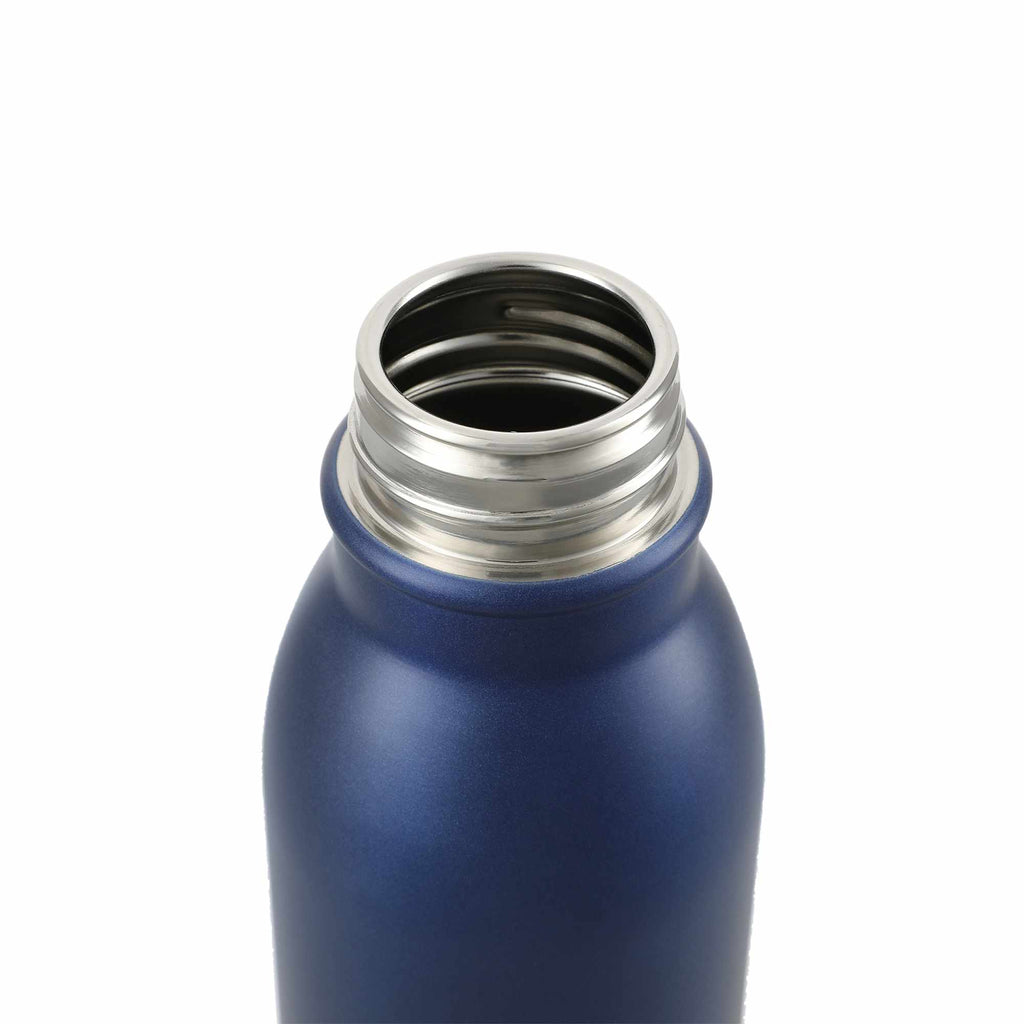 Vida Single Wall Stainless Steel Bottle, 24 oz - Navy - Top Open