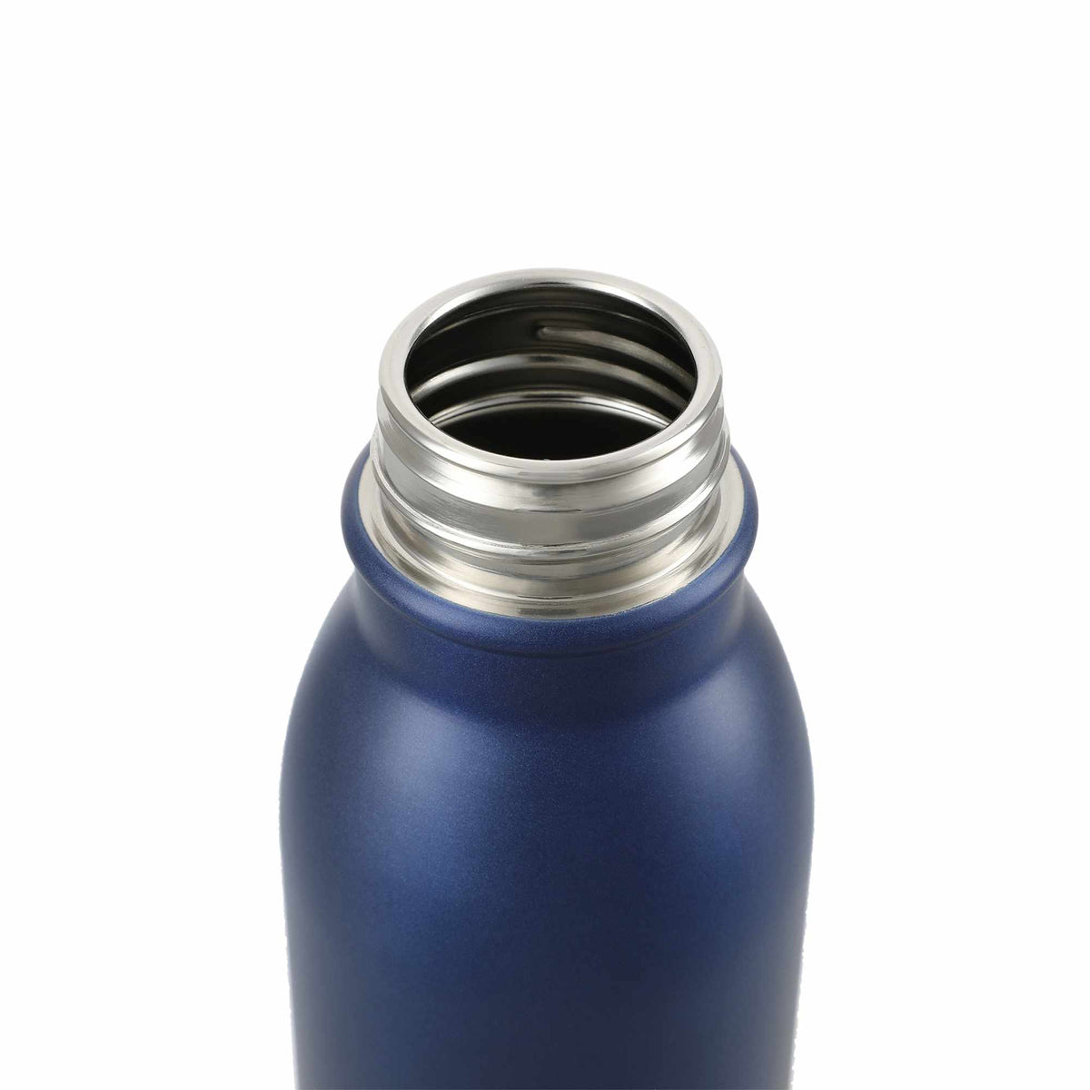 Vida Single Wall Stainless Steel Bottle, 24 oz - Navy - Top Open