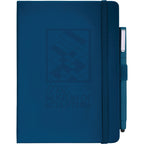 Vienna Hardcover Journal and Stylus Pen Set, 5 x 7 Inches Full Color - Navy - Front