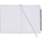Vienna Hardcover Journal and Stylus Pen Set, 5 x 7 Inches - Silver - Front 2