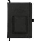 Vienna Journal with Phone Pocket and Card Slot, 5.5 x 8.5 Inches Debossing - Black - Front 2