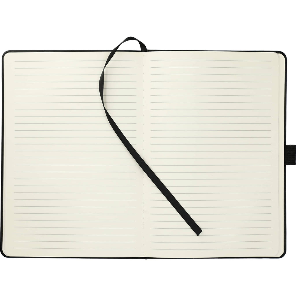 Vienna Journal with Phone Pocket and Card Slot, 5.5 x 8.5 Inches Debossing - Black - Front 3