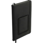 Vienna Journal with Phone Pocket and Card Slot, 5.5 x 8.5 Inches Debossing - Black - Right Angle 2