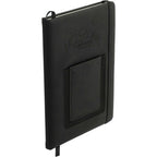 Vienna Journal with Phone Pocket and Card Slot, 5.5 x 8.5 Inches Debossing - Black - Right Angle