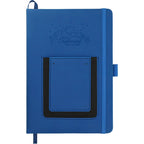 Vienna Journal with Phone Pocket and Card Slot, 5.5 x 8.5 Inches Debossing - Navy - Front