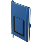 Vienna Journal with Phone Pocket and Card Slot, 5.5 x 8.5 Inches Debossing - Navy - Left Angle 2