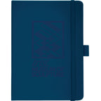 Vienna Soft Touch Hardcover Journal, 5 x 7 Inches Debossing - Navy - Front