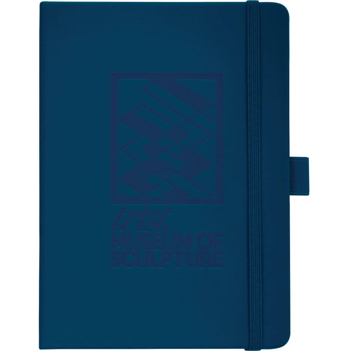 Vienna Soft Touch Hardcover Journal, 5 x 7 Inches Debossing - Navy - Front