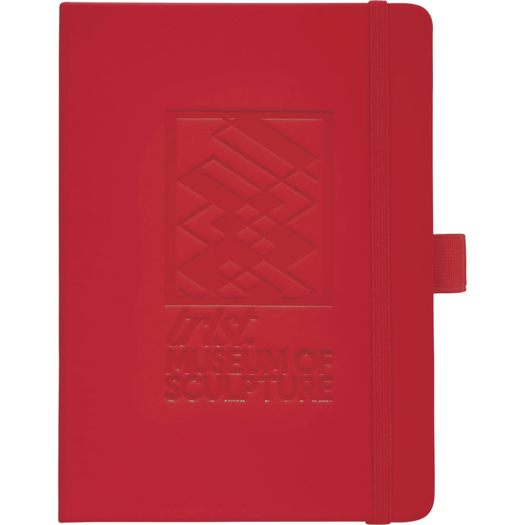 Vienna Soft Touch Hardcover Journal, 5 x 7 Inches Debossing - Red - Front
